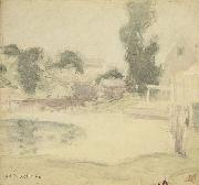 John Henry Twachtman End of the Rain oil